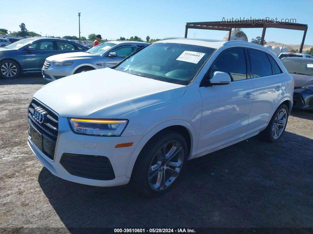 2018 Audi Q3 2.0t Premium/2.0t Sport Premium White vin: WA1HCCFS7JR013663