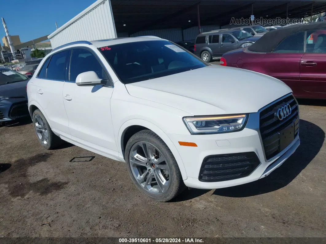 2018 Audi Q3 2.0t Premium/2.0t Sport Premium White vin: WA1HCCFS7JR013663