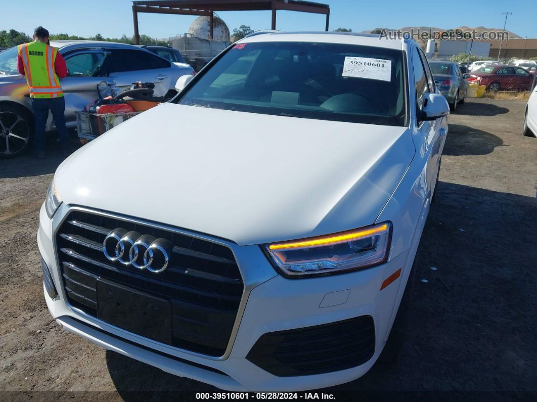 2018 Audi Q3 2.0t Premium/2.0t Sport Premium White vin: WA1HCCFS7JR013663