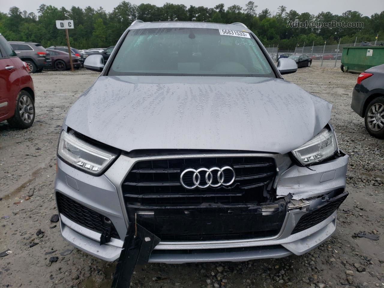 2018 Audi Q3 Premium Plus Gray vin: WA1HCCFS8JR032612