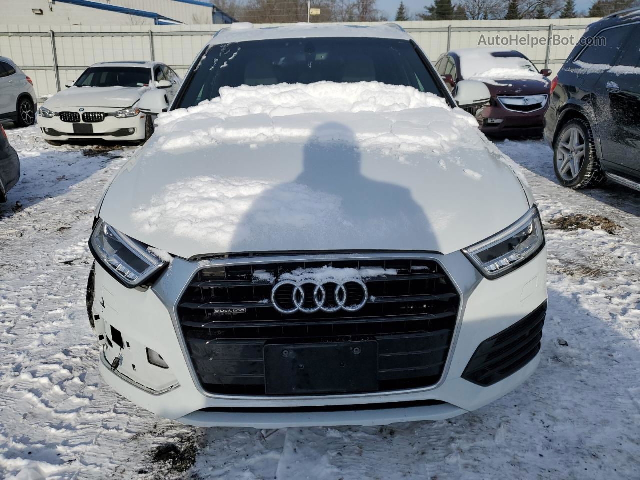 2018 Audi Q3 Premium Plus White vin: WA1JCCFS0JR017121