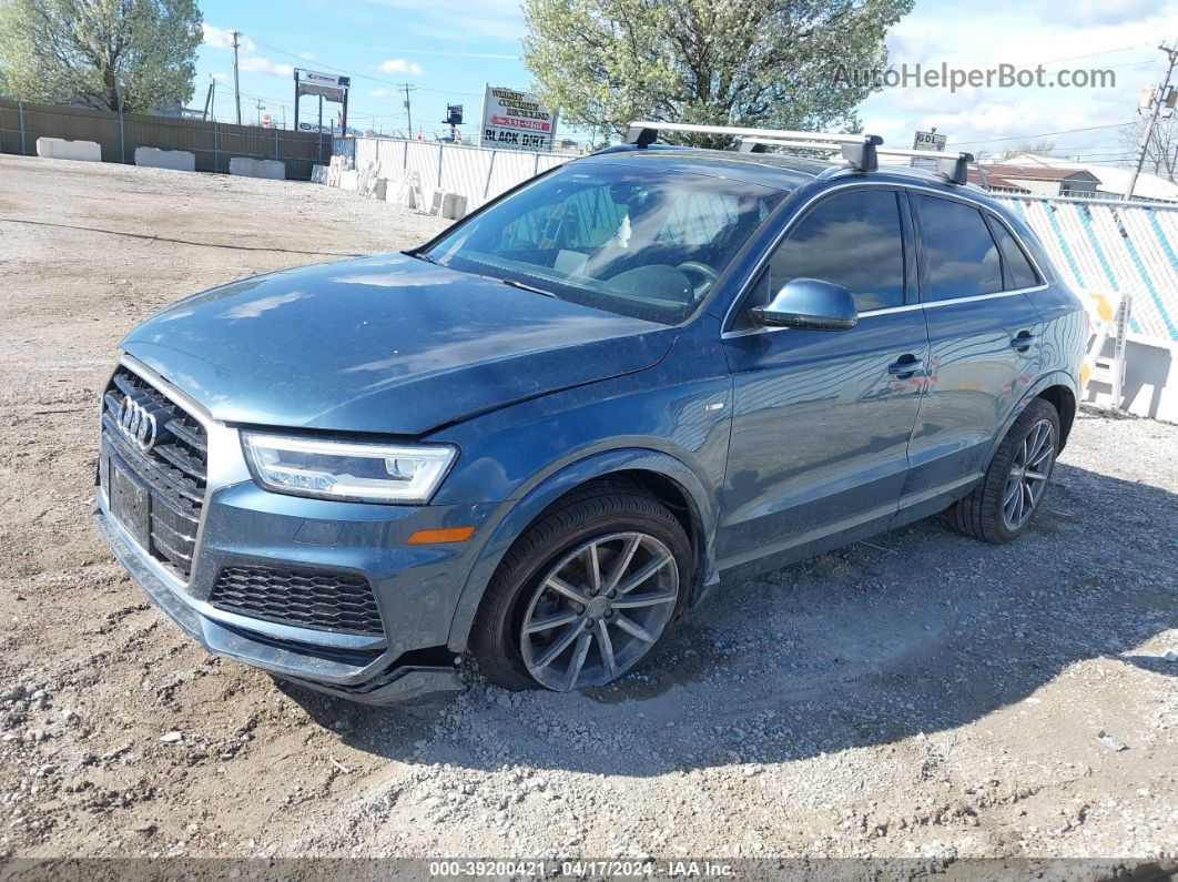 2018 Audi Q3 2.0t Sport Premium Синий vin: WA1JCCFS1JR021209