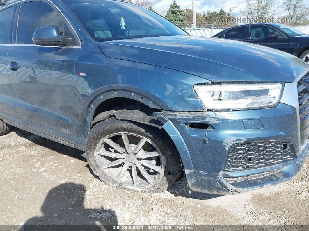 2018 Audi Q3 2.0t Sport Premium Синий vin: WA1JCCFS1JR021209