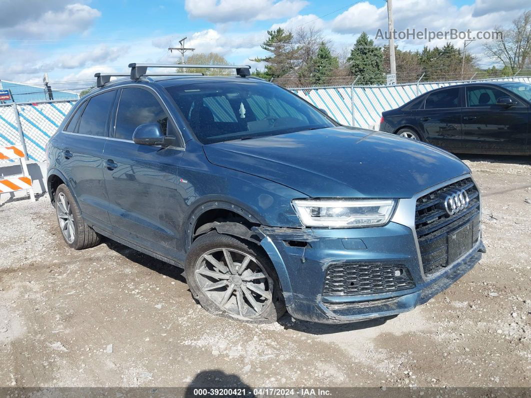 2018 Audi Q3 2.0t Sport Premium Синий vin: WA1JCCFS1JR021209