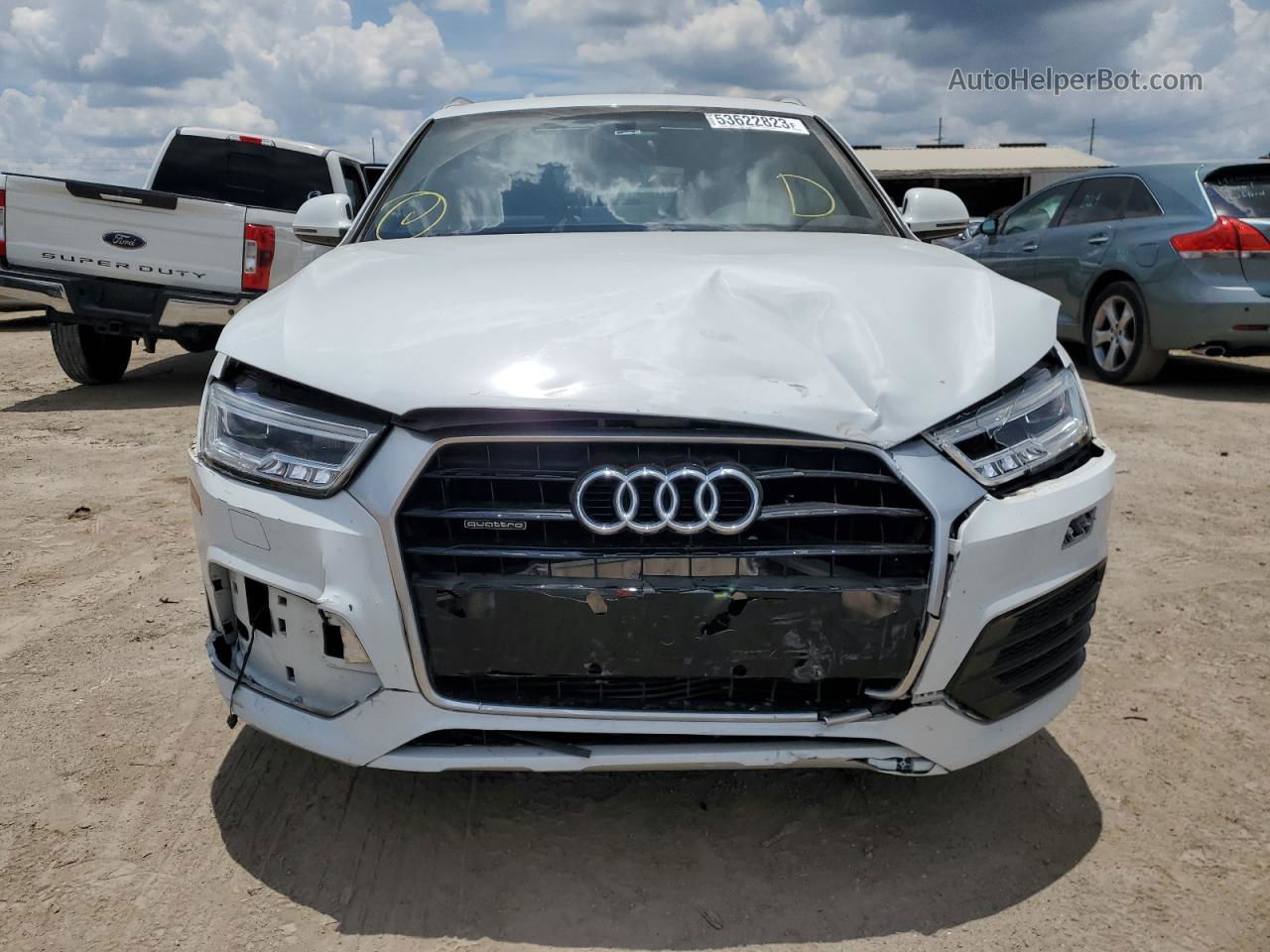 2018 Audi Q3 Premium Plus White vin: WA1JCCFS1JR029164