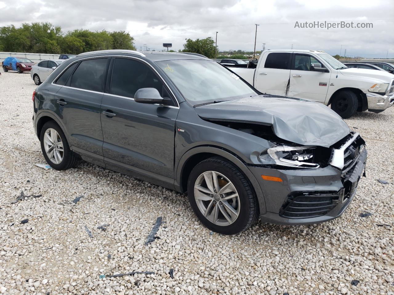 2018 Audi Q3 Premium Plus Gray vin: WA1JCCFS3JR023933