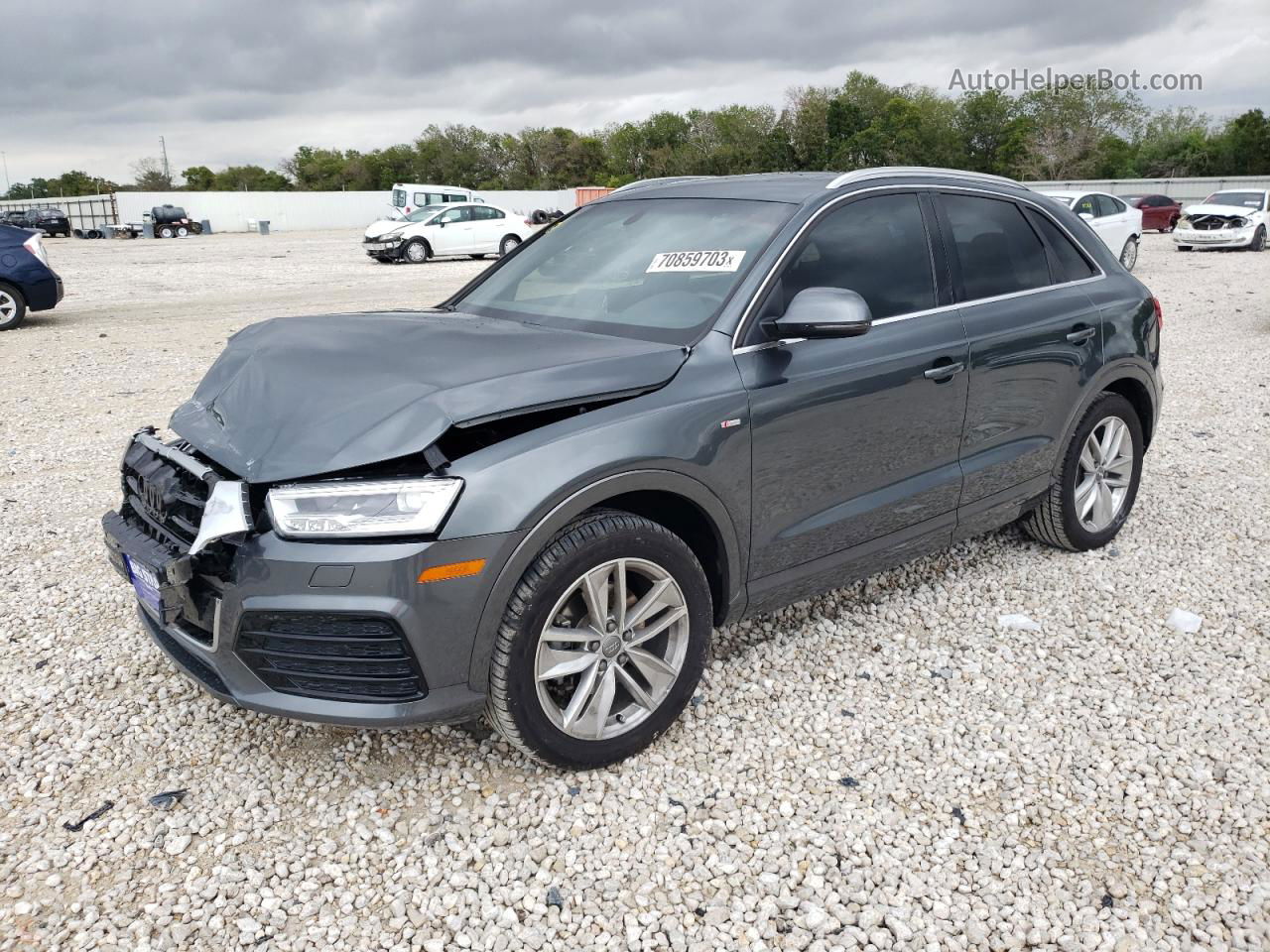 2018 Audi Q3 Premium Plus Gray vin: WA1JCCFS3JR023933