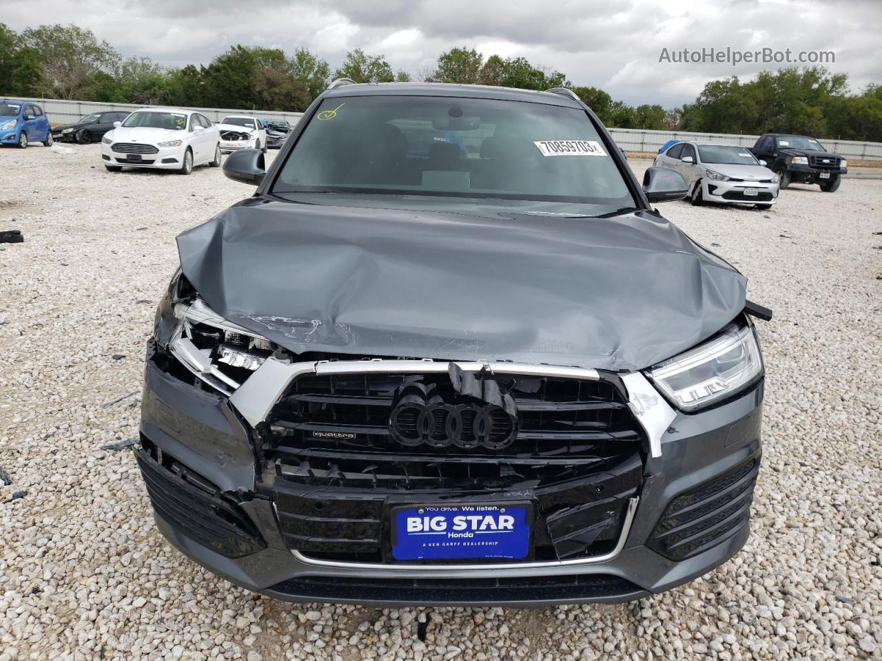 2018 Audi Q3 Premium Plus Gray vin: WA1JCCFS3JR023933