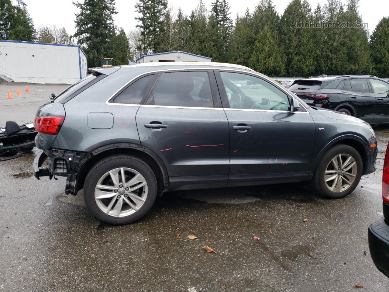 2018 Audi Q3 Premium Plus Серый vin: WA1JCCFS3JR029103