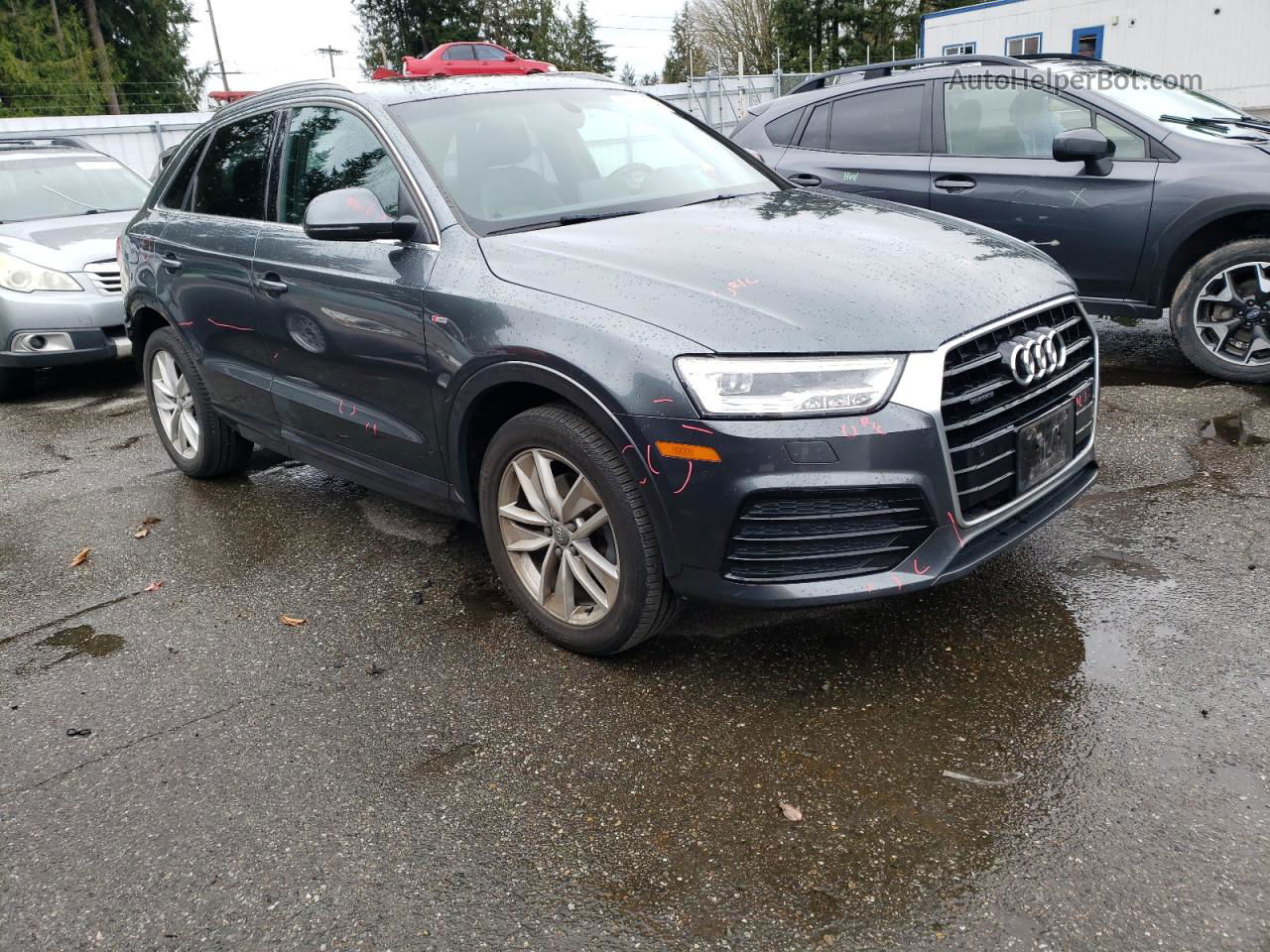 2018 Audi Q3 Premium Plus Gray vin: WA1JCCFS3JR029103