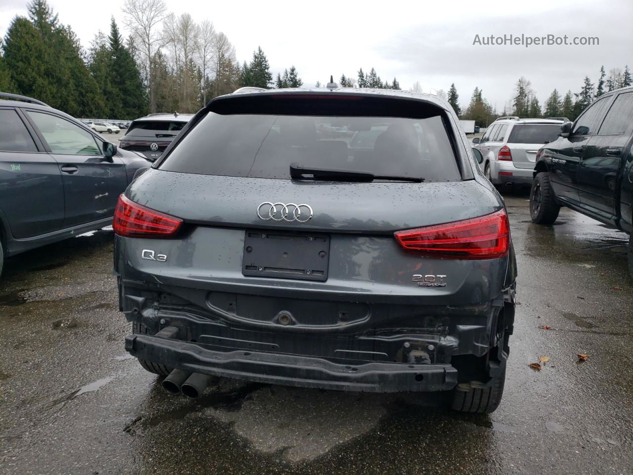 2018 Audi Q3 Premium Plus Gray vin: WA1JCCFS3JR029103