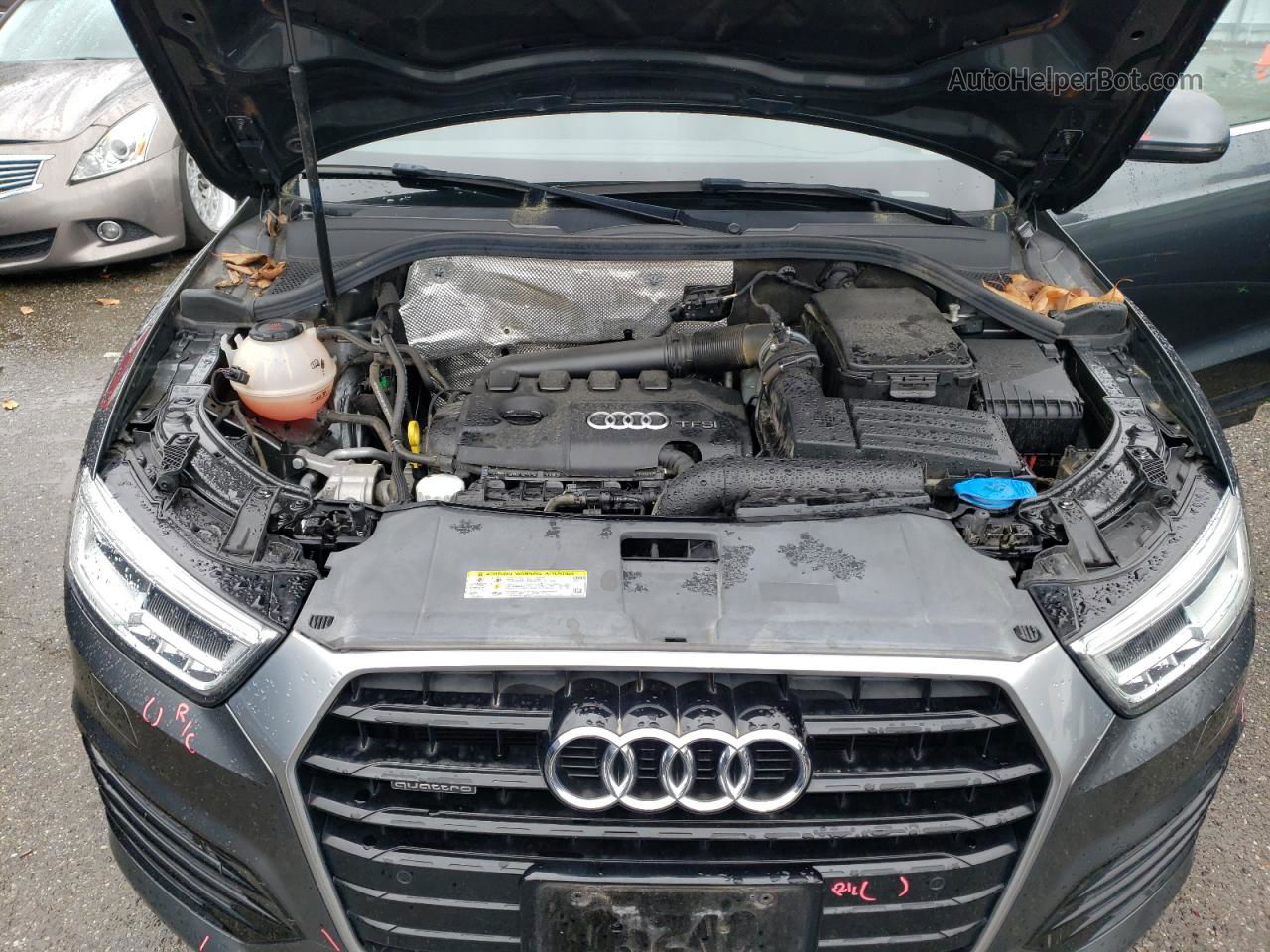 2018 Audi Q3 Premium Plus Gray vin: WA1JCCFS3JR029103