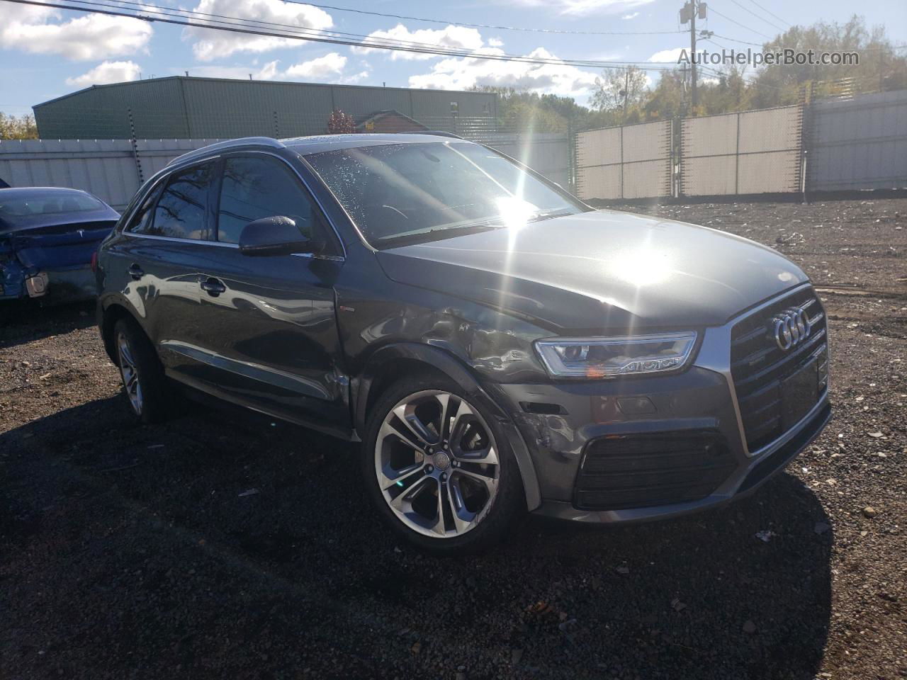 2018 Audi Q3 Premium Plus Серый vin: WA1JCCFS4JR035251