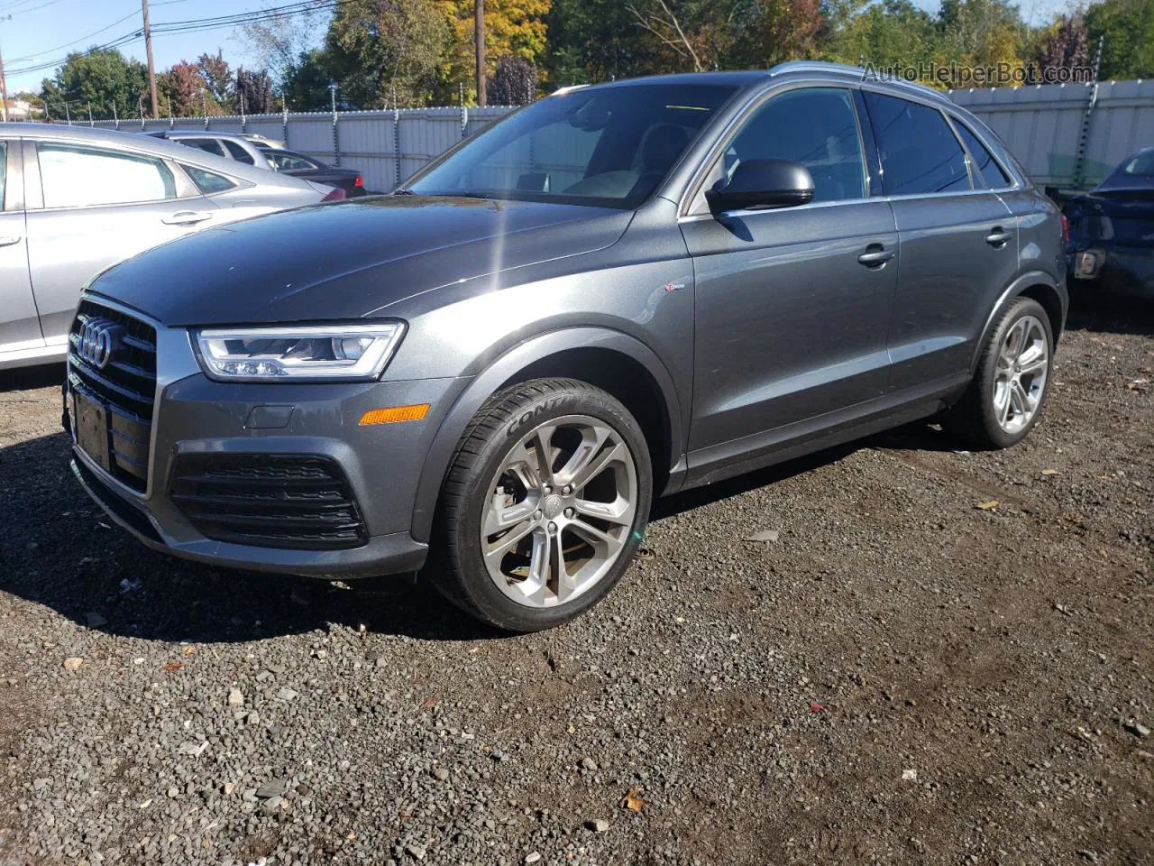 2018 Audi Q3 Premium Plus Серый vin: WA1JCCFS4JR035251