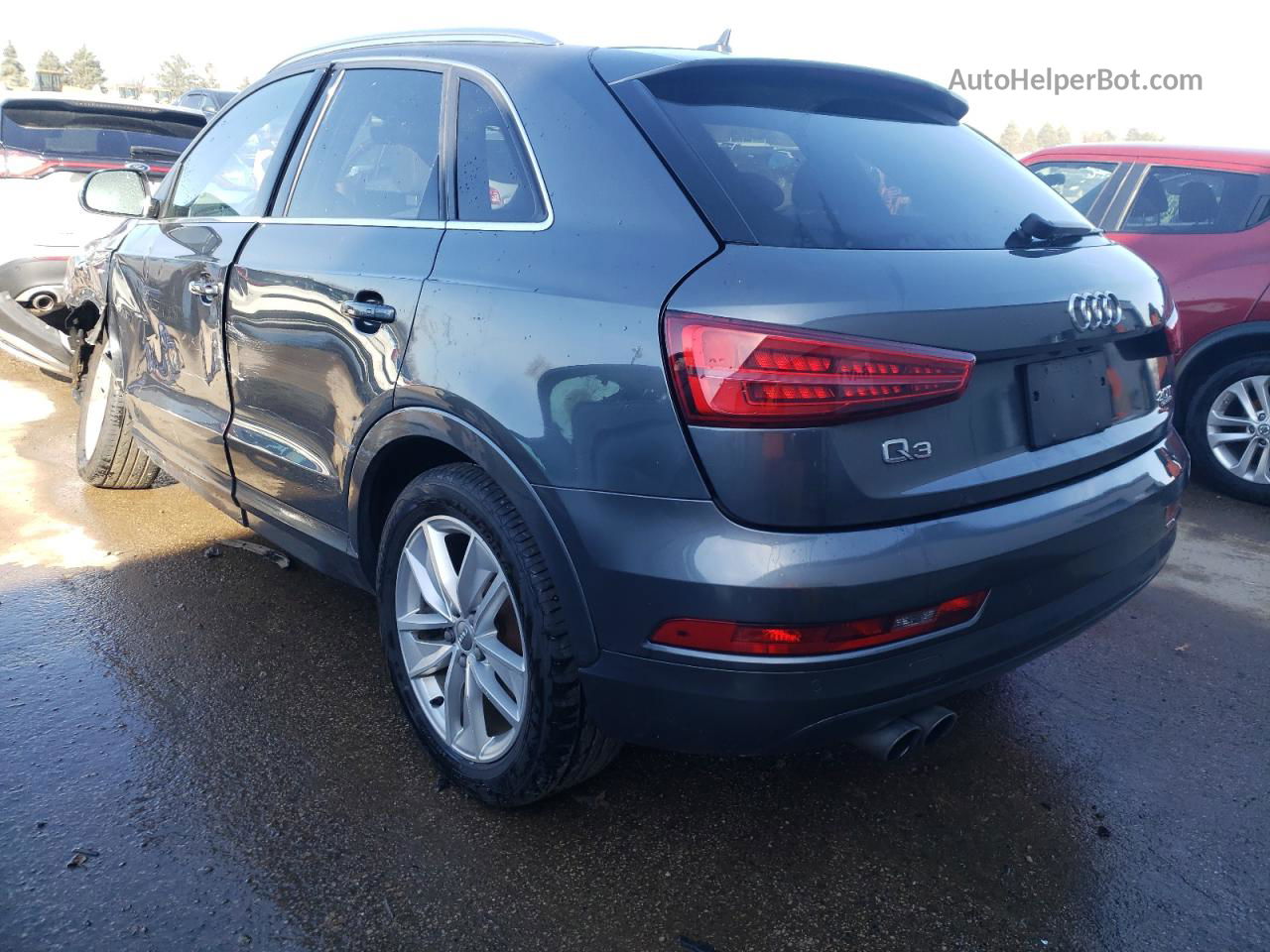 2018 Audi Q3 Premium Plus Gray vin: WA1JCCFS6JR000341