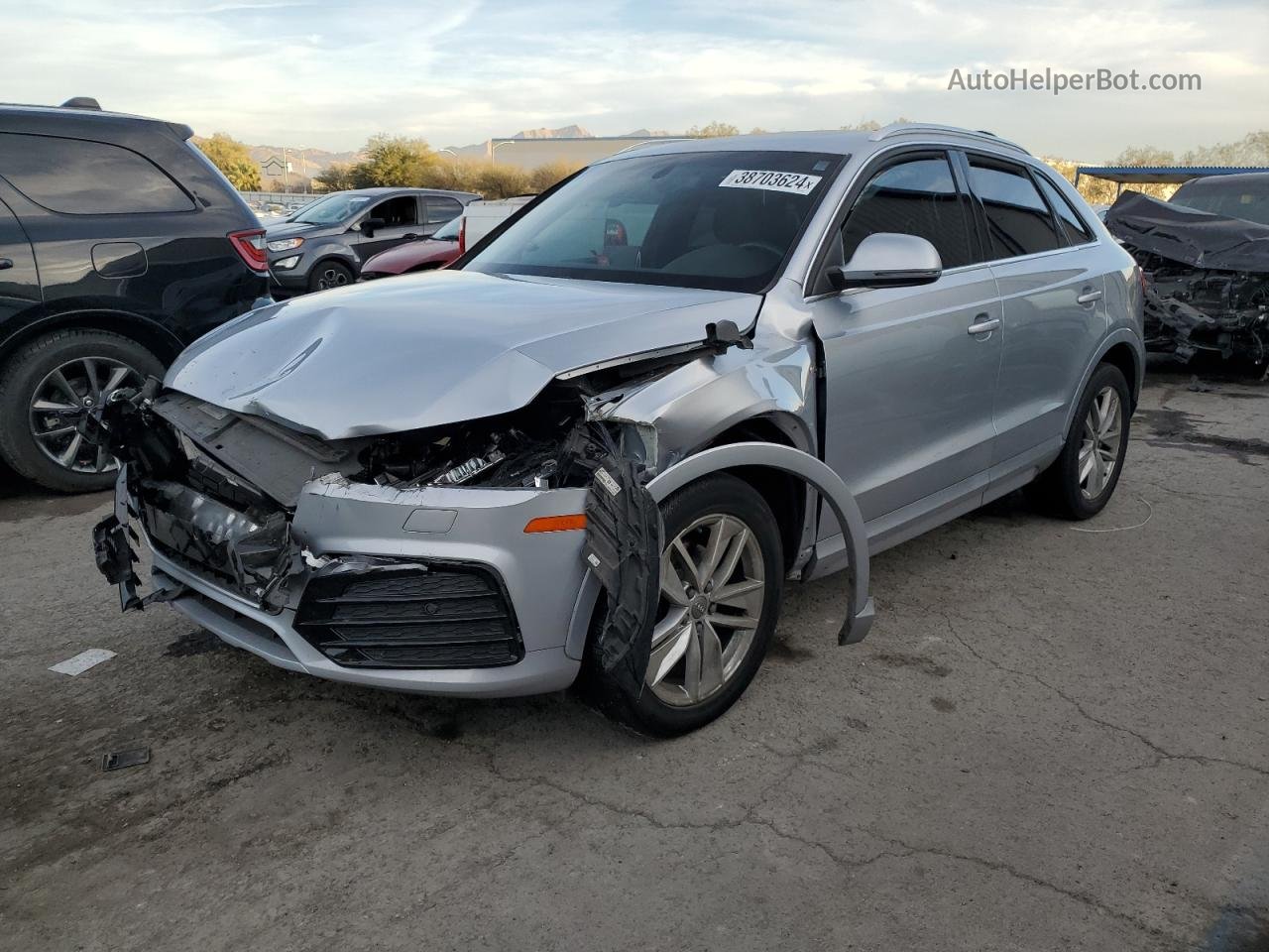 2018 Audi Q3 Premium Plus Silver vin: WA1JCCFS6JR020735