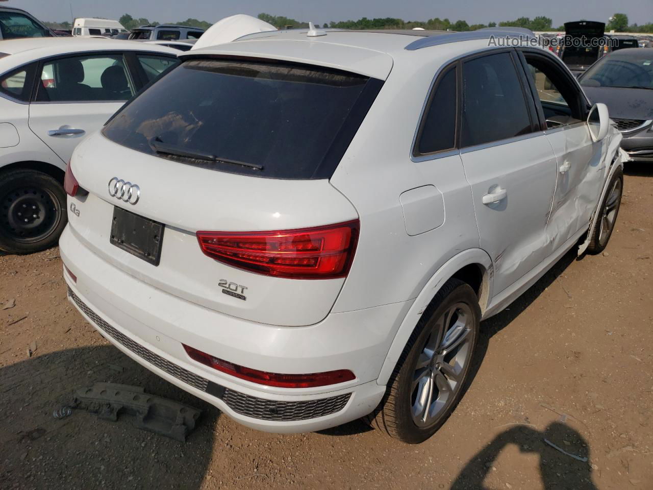 2018 Audi Q3 Premium Plus White vin: WA1JCCFS6JR023747