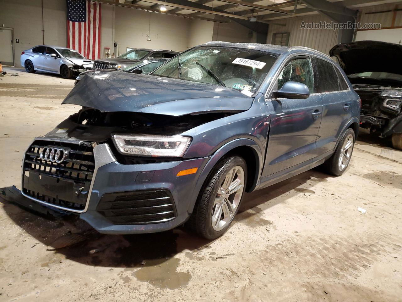 2018 Audi Q3 Premium Plus Blue vin: WA1JCCFS8JR006657