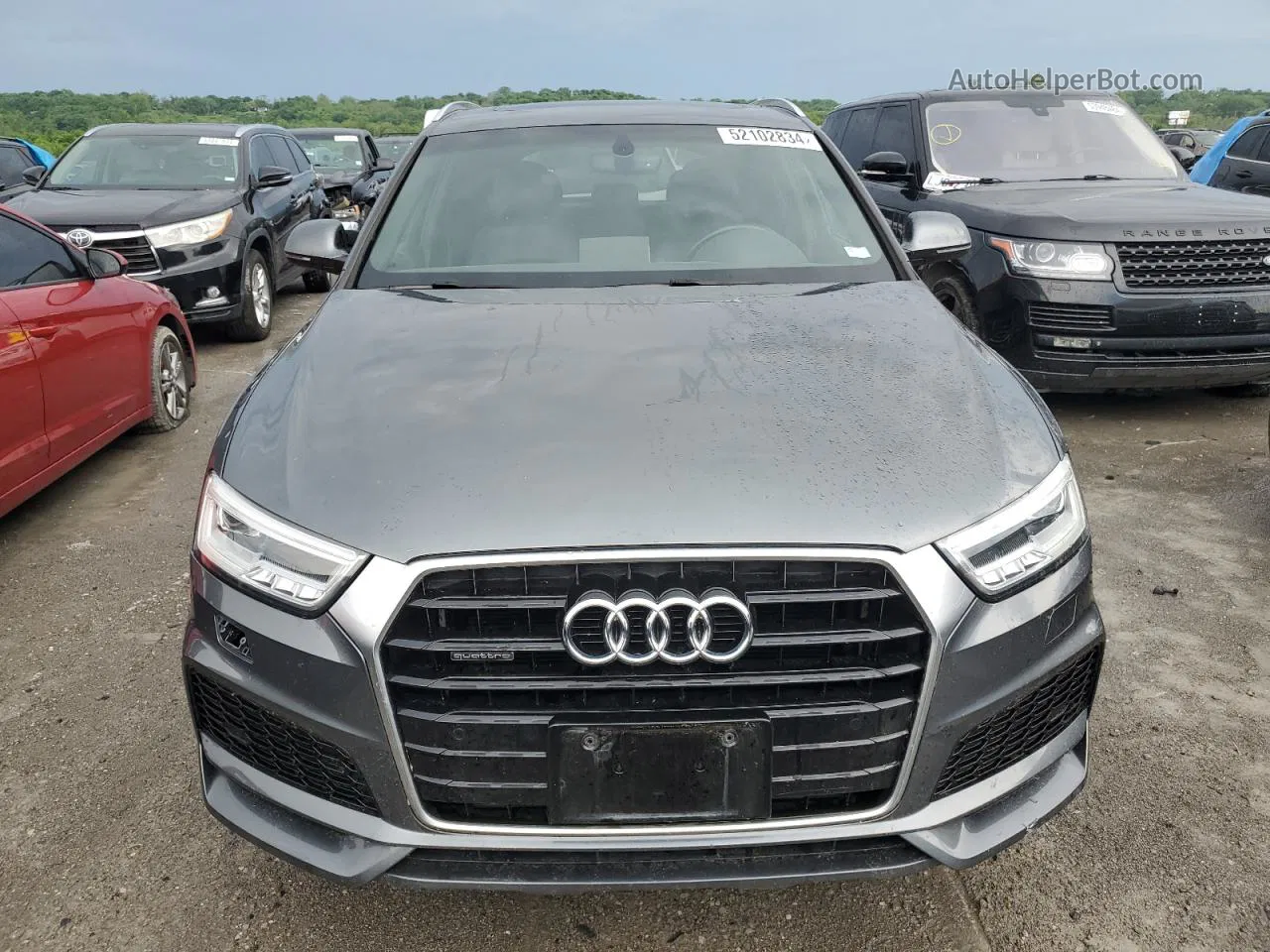 2018 Audi Q3 Premium Plus Серый vin: WA1JCCFS8JR022793