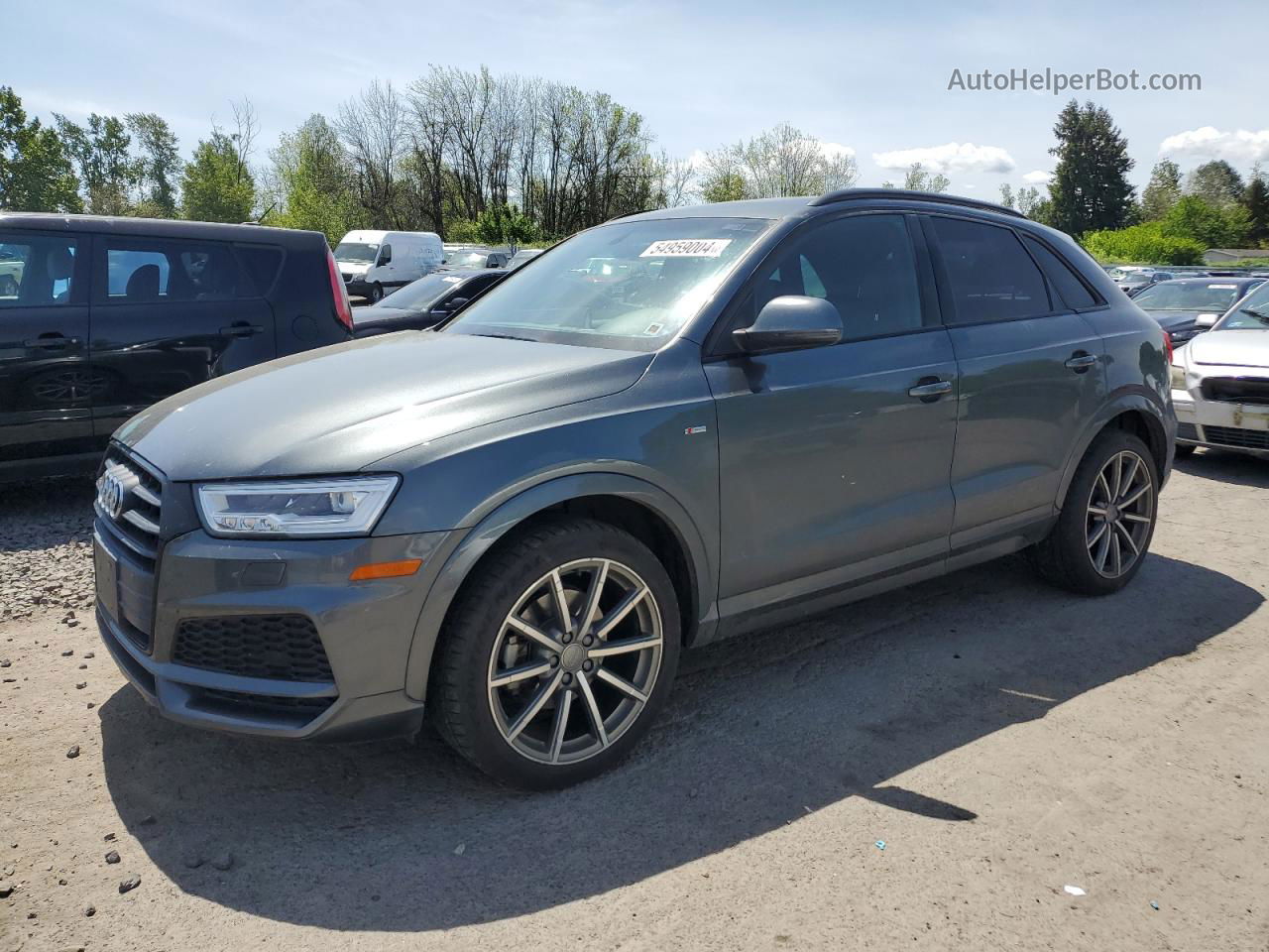 2018 Audi Q3 Premium Plus Угольный vin: WA1JCCFSXJR012413