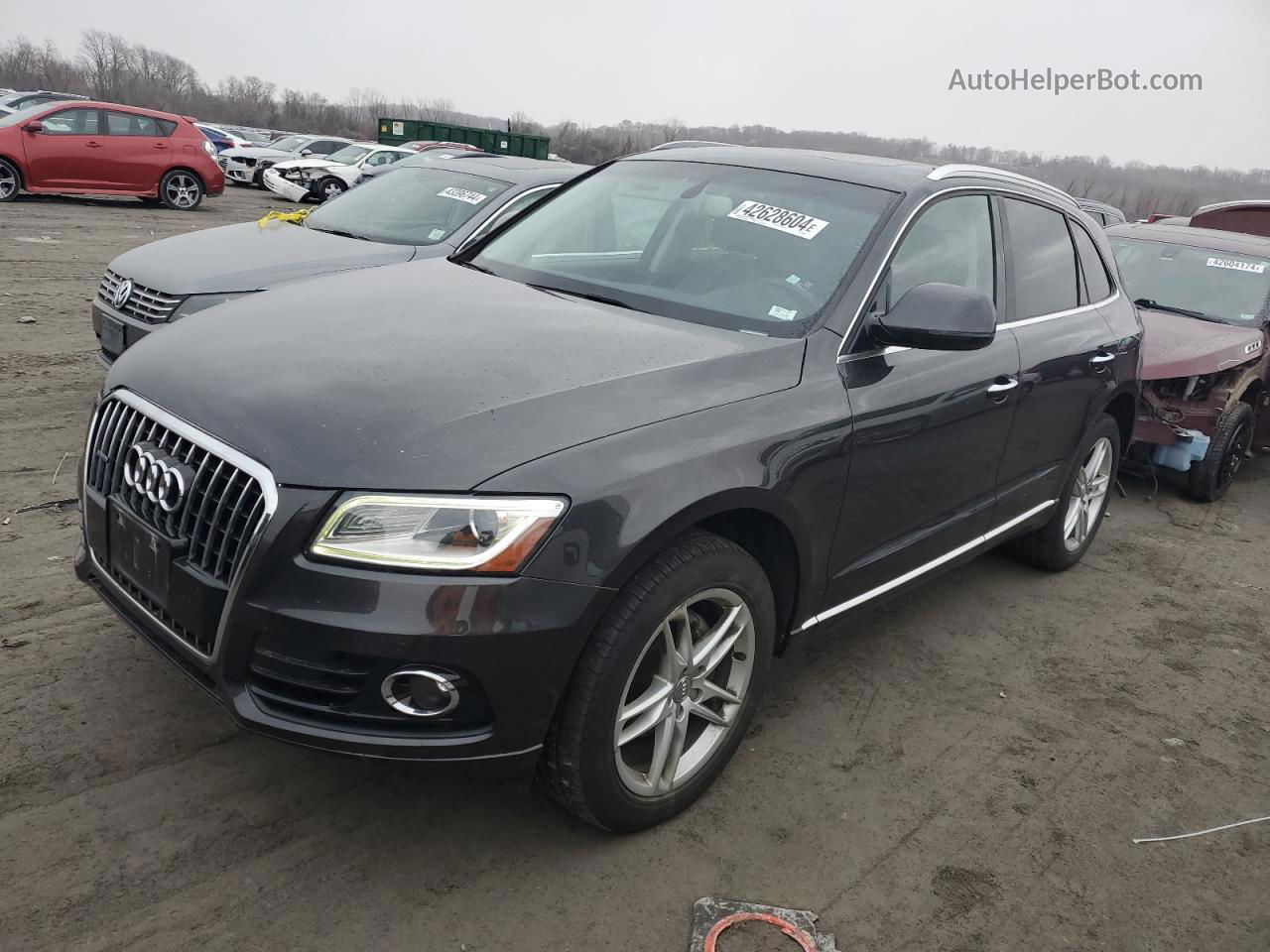 2016 Audi Q5 Premium Plus Серый vin: WA1L2AFP0GA043947