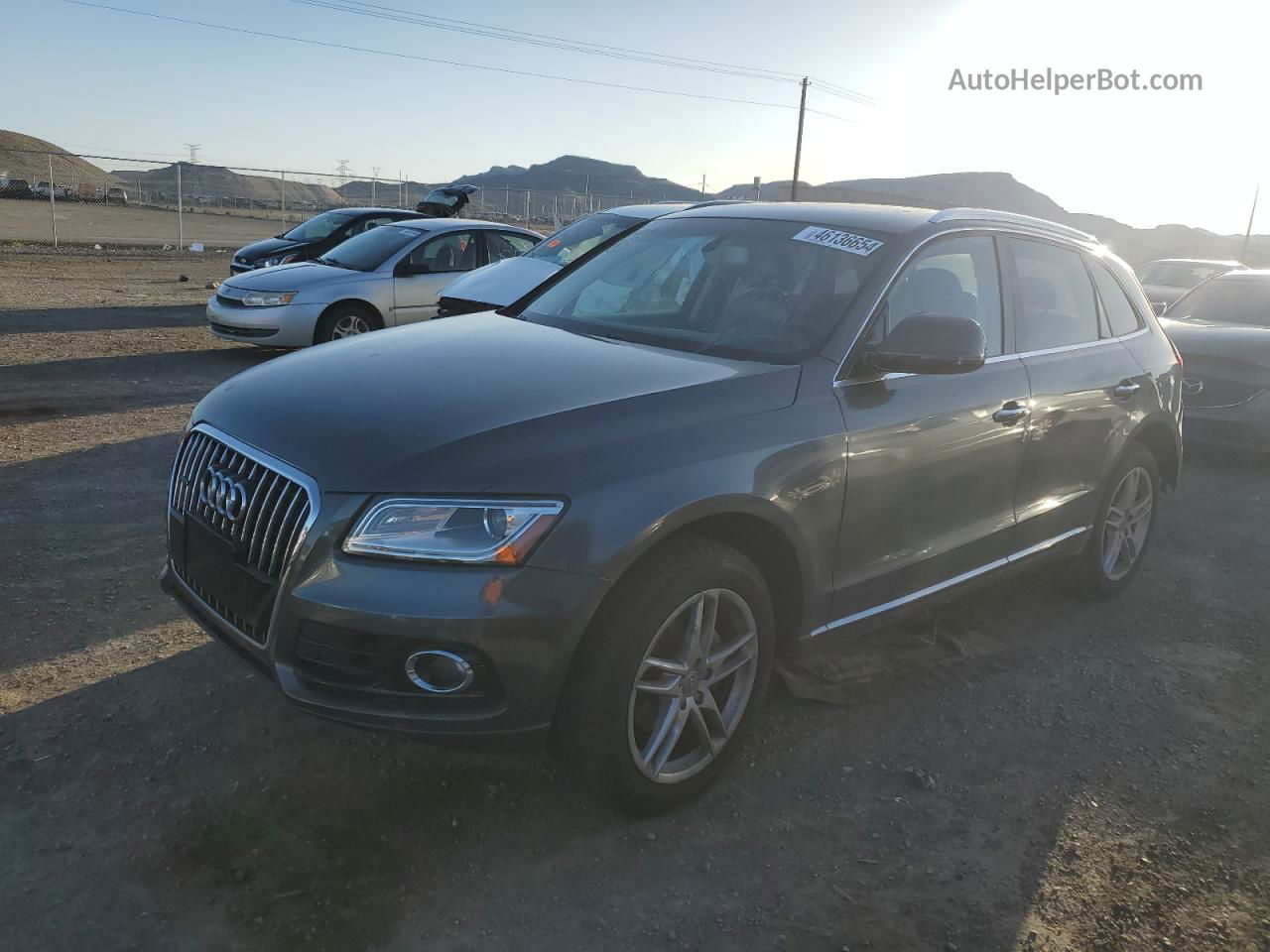 2016 Audi Q5 Premium Plus Gray vin: WA1L2AFP1GA118767