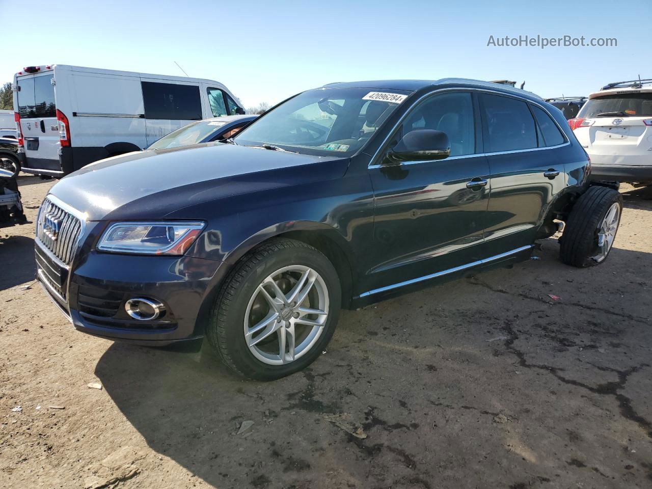 2016 Audi Q5 Premium Plus Синий vin: WA1L2AFP1GA122625