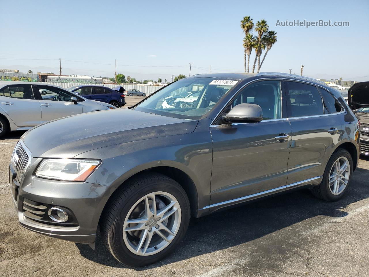 2016 Audi Q5 Premium Plus Серый vin: WA1L2AFP3GA080572