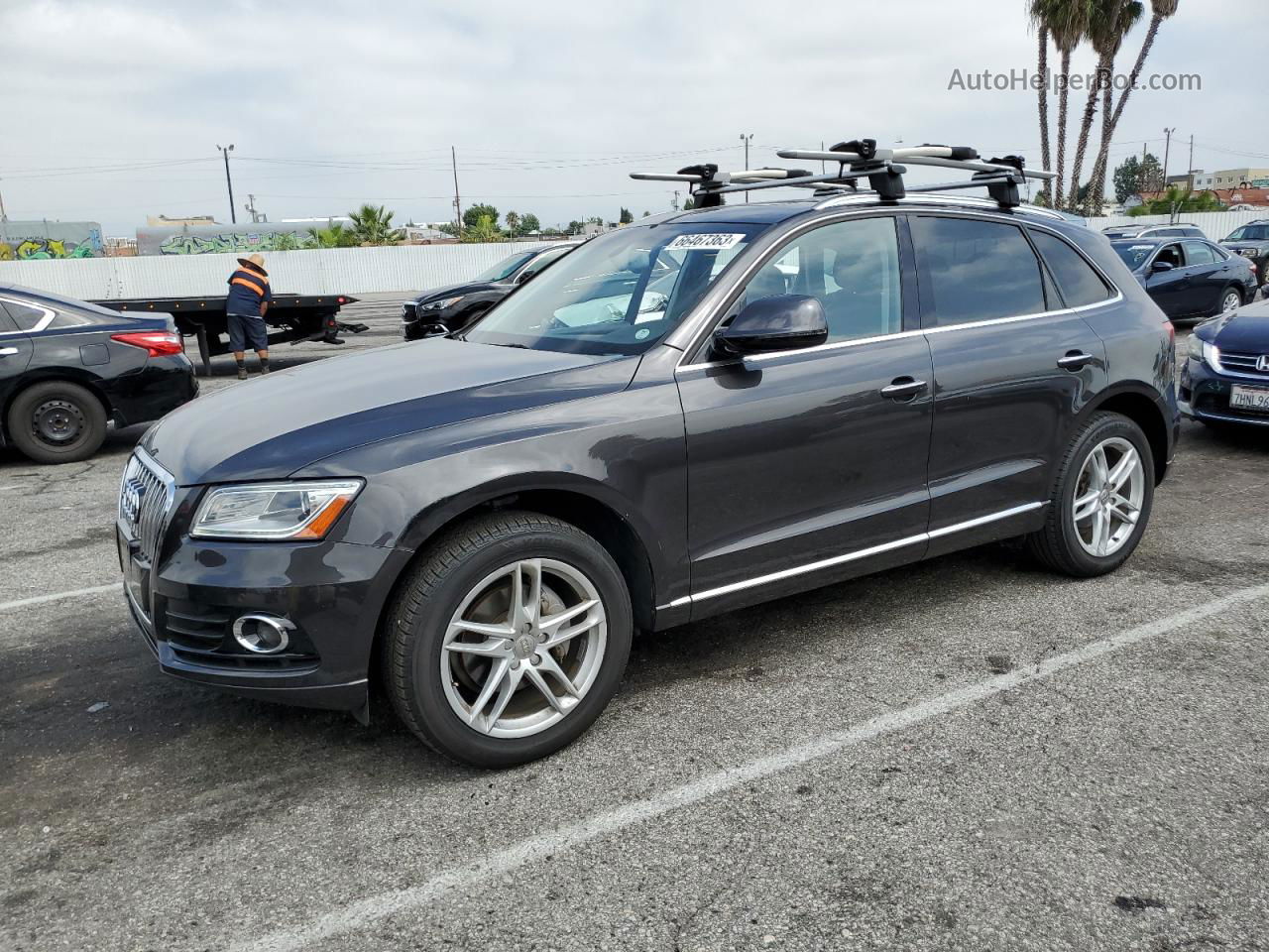 2016 Audi Q5 Premium Plus Gray vin: WA1L2AFP3GA086114