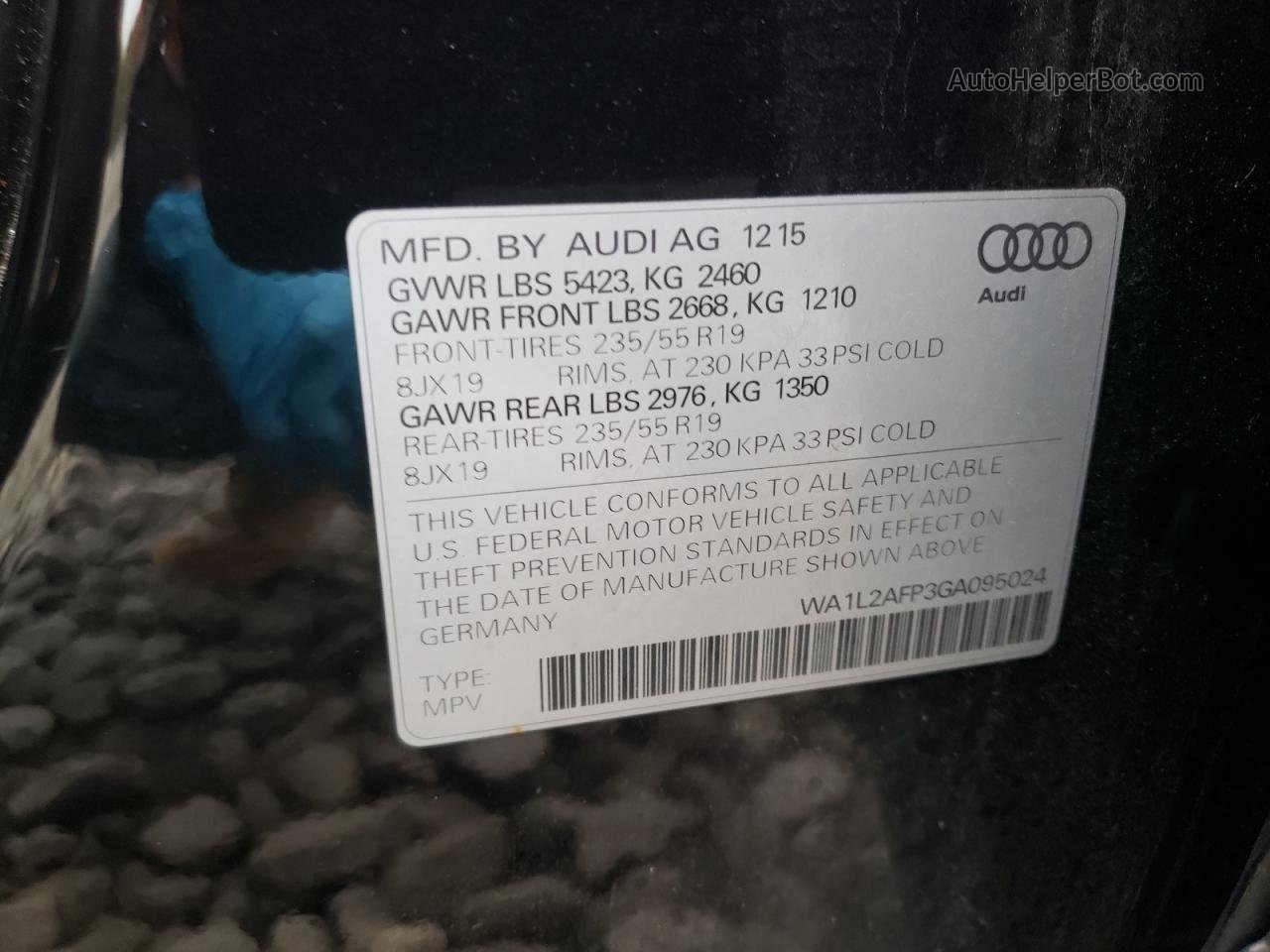2016 Audi Q5 Premium Plus Black vin: WA1L2AFP3GA095024