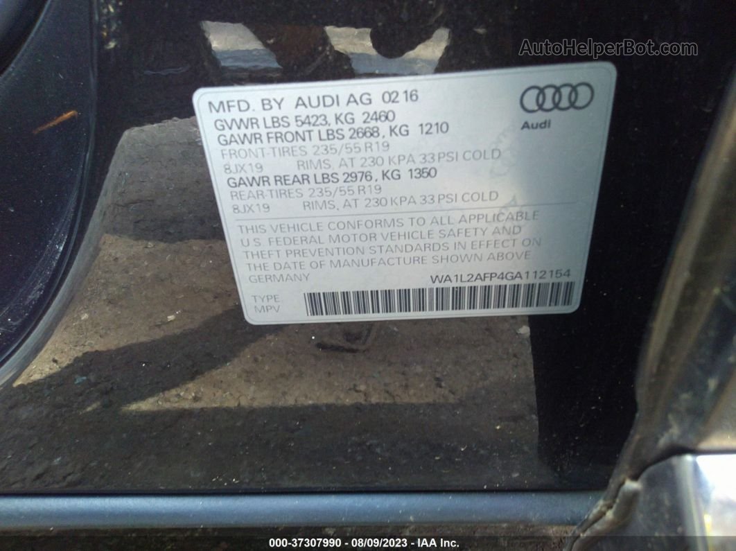 2016 Audi Q5 Premium Plus Navy vin: WA1L2AFP4GA112154