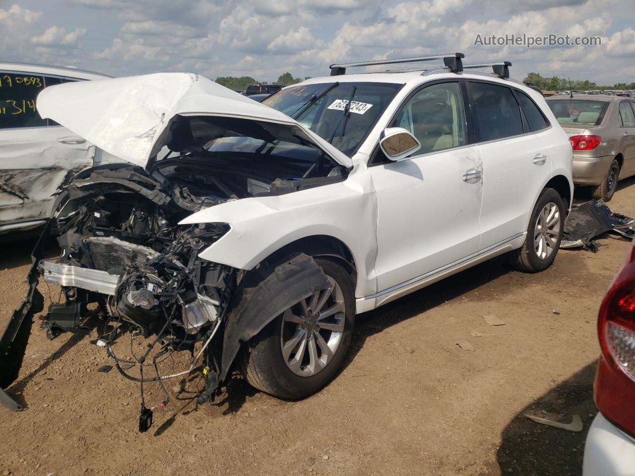 2016 Audi Q5 Premium Plus White vin: WA1L2AFP4GA143579