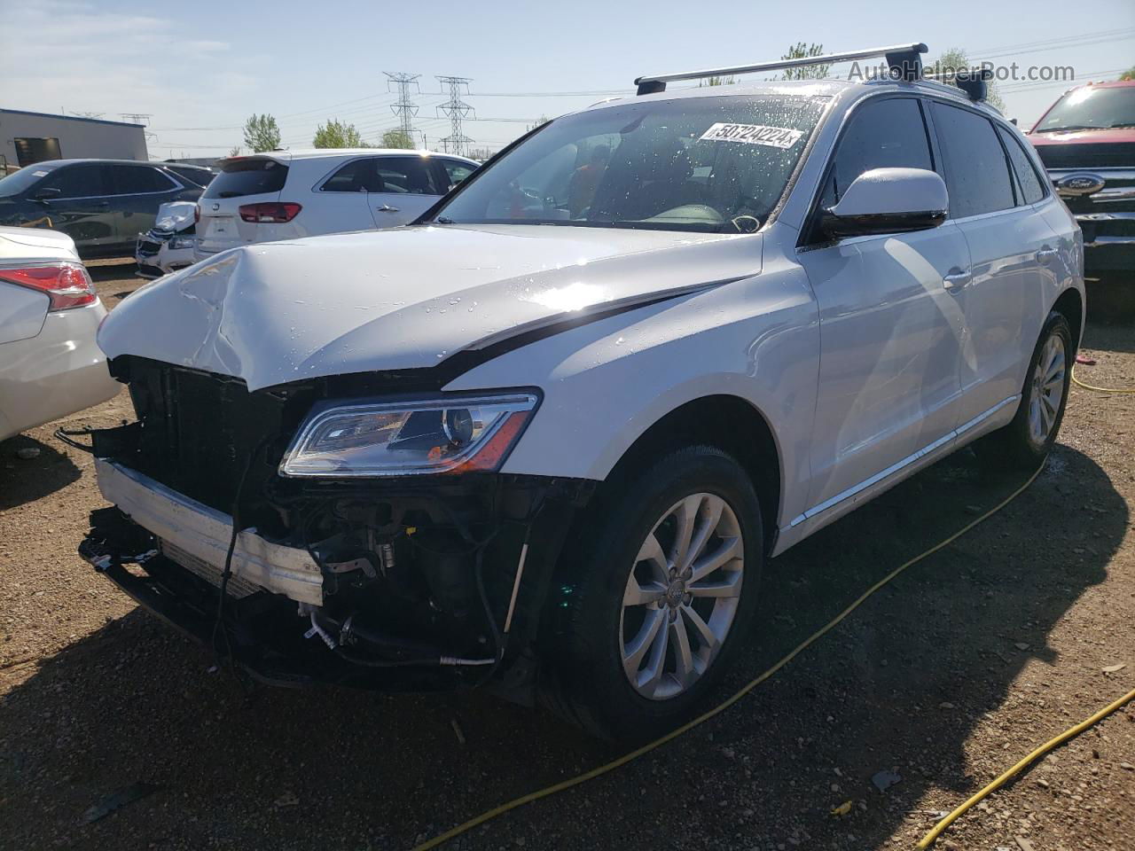 2016 Audi Q5 Premium Plus White vin: WA1L2AFP6GA094093