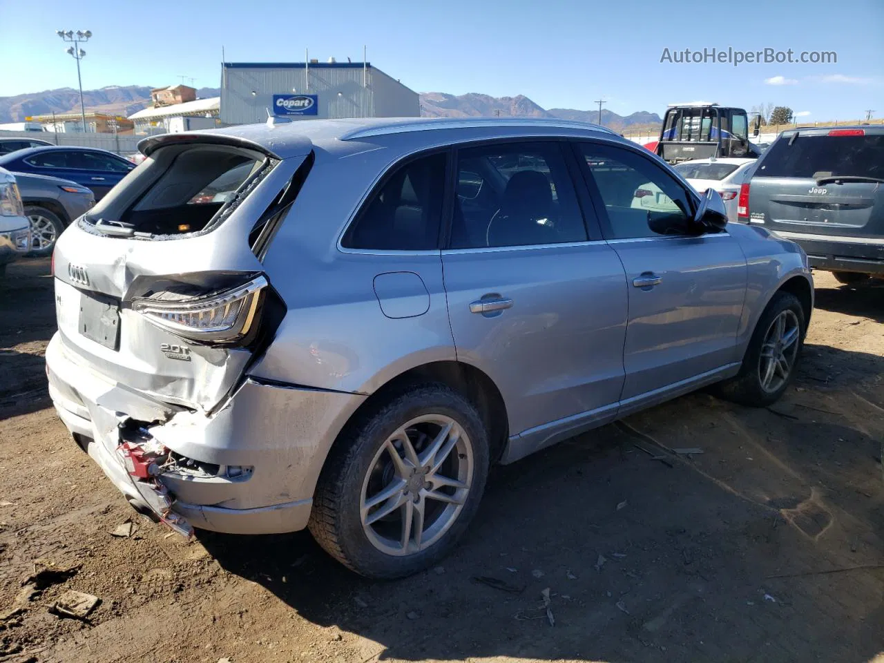 2016 Audi Q5 Premium Plus Серебряный vin: WA1L2AFP7GA039099