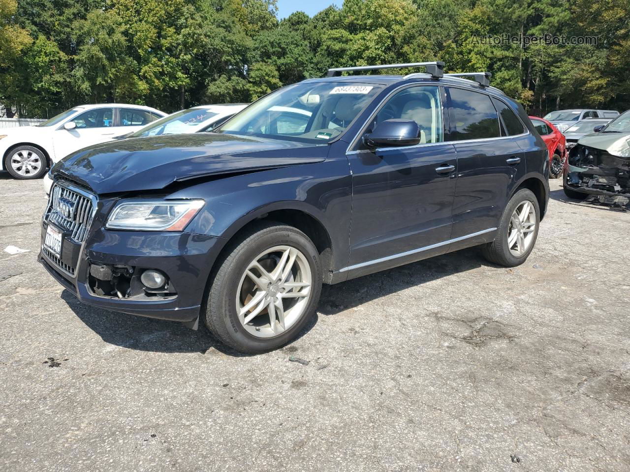 2016 Audi Q5 Premium Plus Blue vin: WA1L2AFP8GA118846