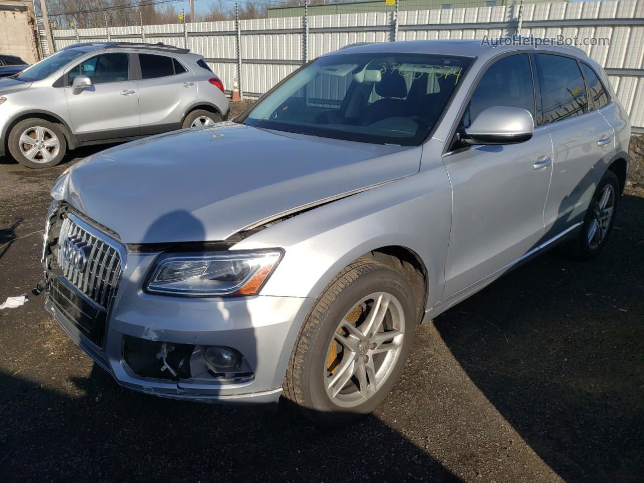 2016 Audi Q5 Premium Plus Серебряный vin: WA1L2AFP9GA035507