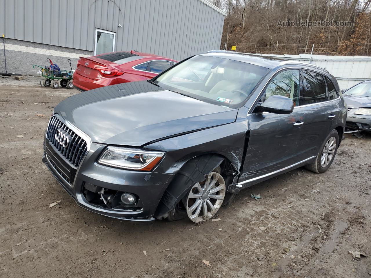 2016 Audi Q5 Premium Plus Серый vin: WA1L2AFP9GA078969