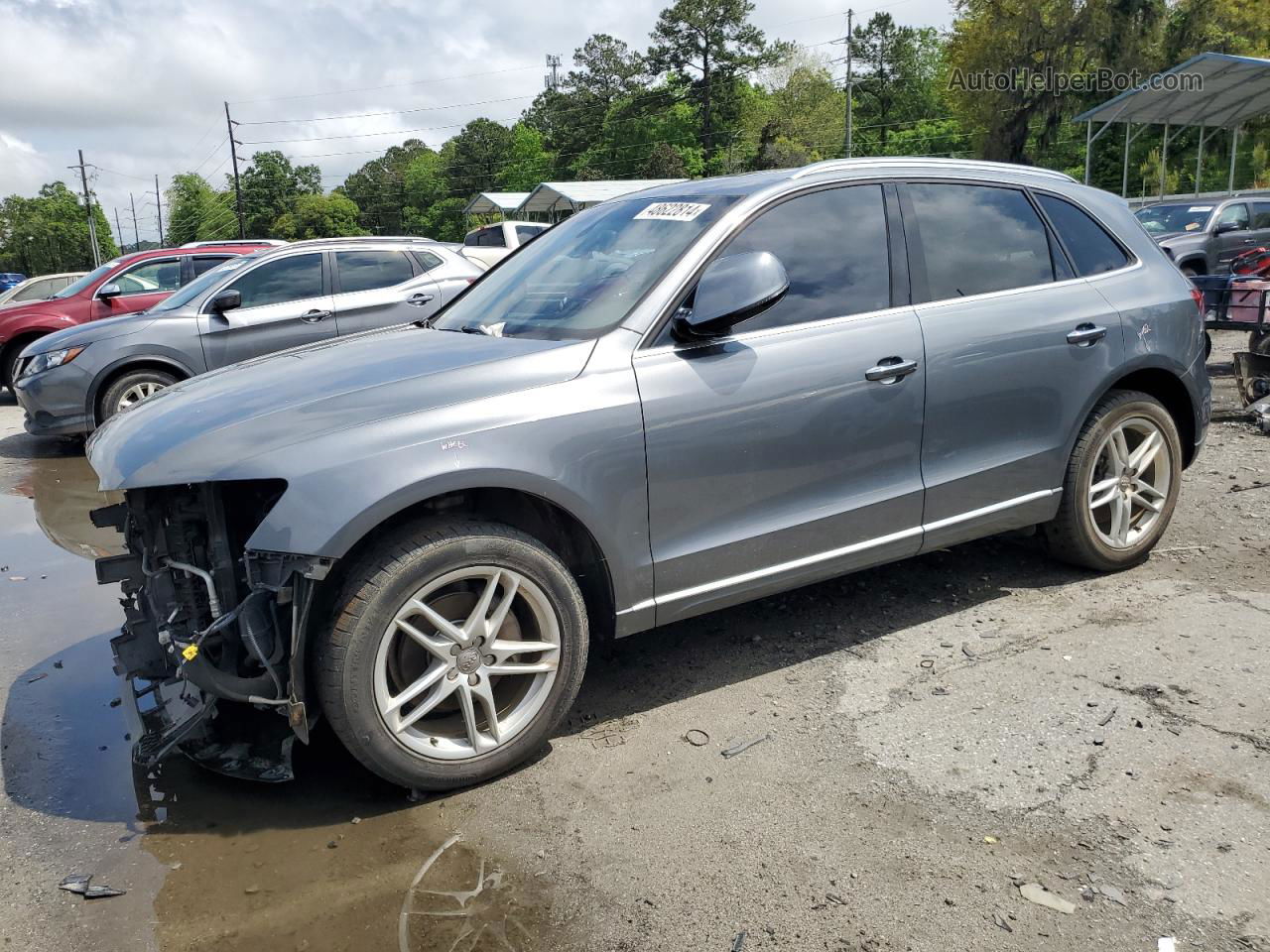 2016 Audi Q5 Premium Plus Gray vin: WA1L2AFP9GA085680