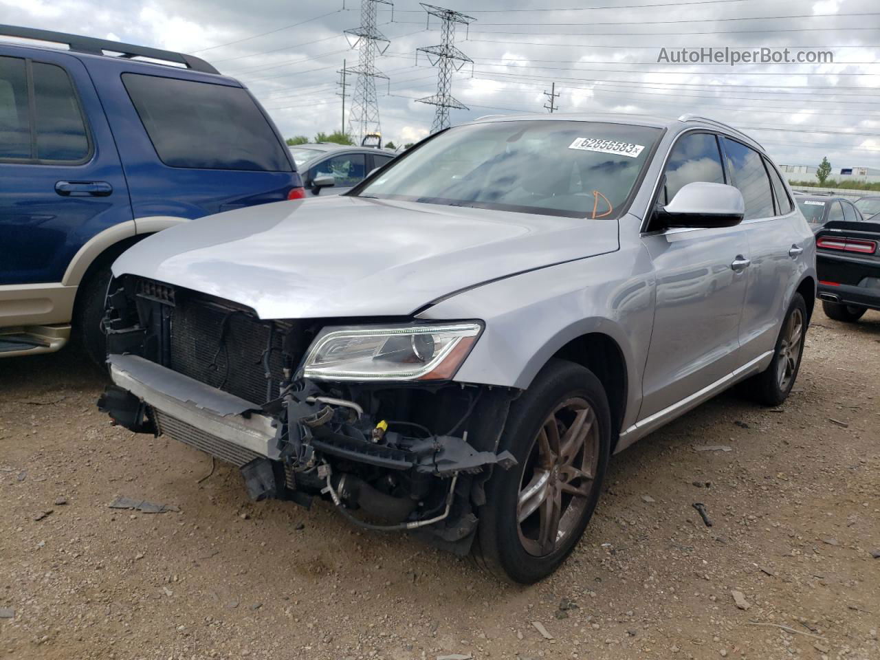 2016 Audi Q5 Premium Plus Silver vin: WA1L2AFPXGA087910