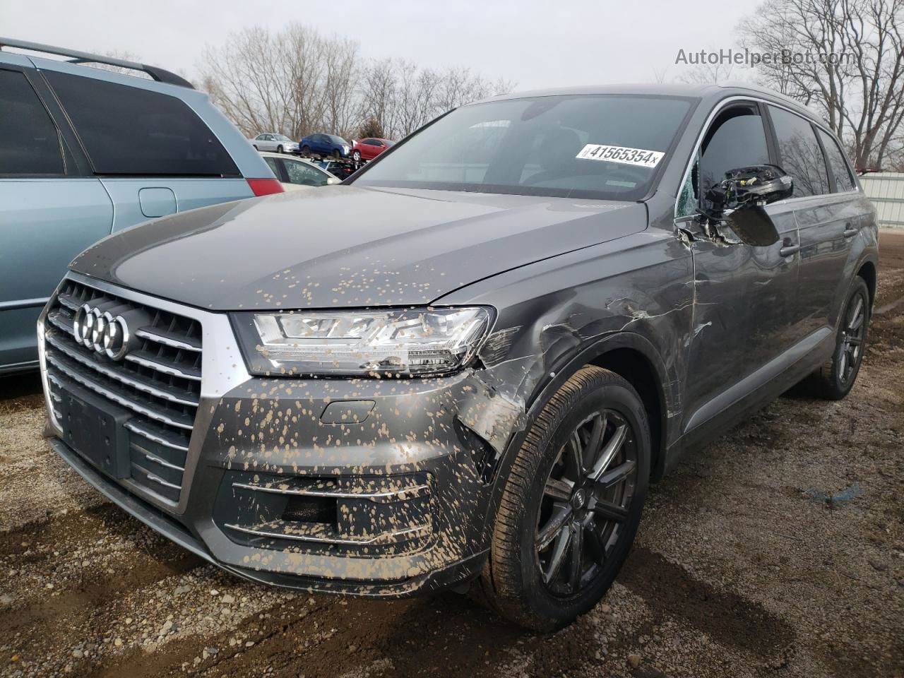 2017 Audi Q7 Premium Plus Gray vin: WA1LAAF73HD009374