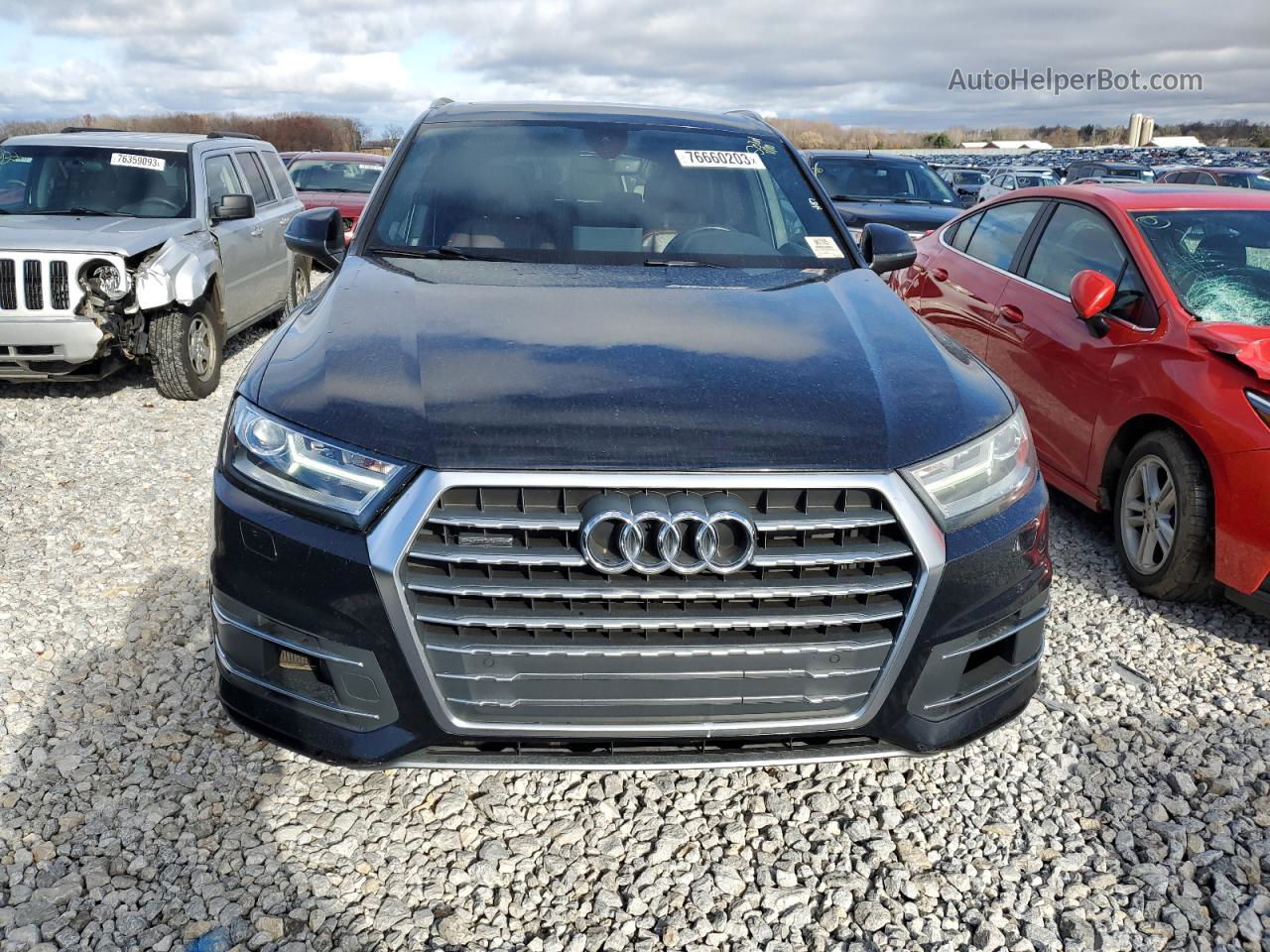 2017 Audi Q7 Premium Plus Синий vin: WA1LAAF73HD010475