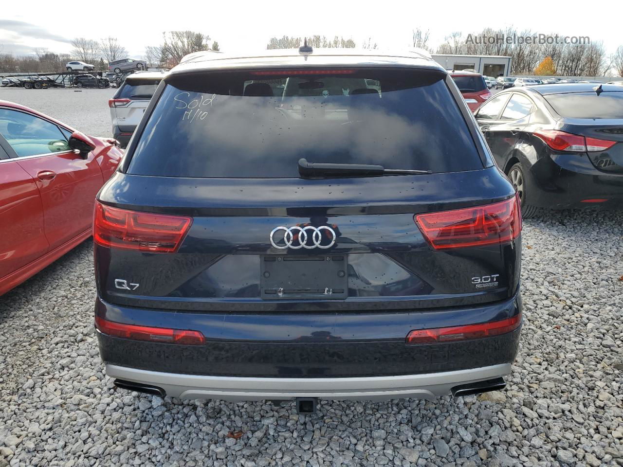 2017 Audi Q7 Premium Plus Синий vin: WA1LAAF73HD010475