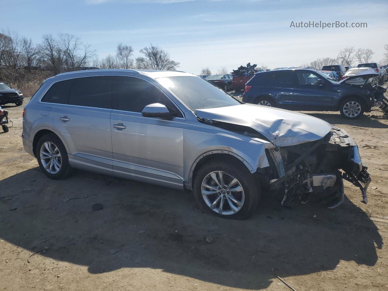 2017 Audi Q7 Premium Plus Silver vin: WA1LAAF76HD001625