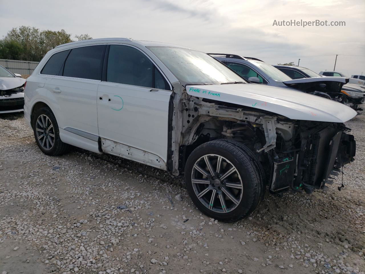 2017 Audi Q7 Premium Plus White vin: WA1LAAF76HD027822