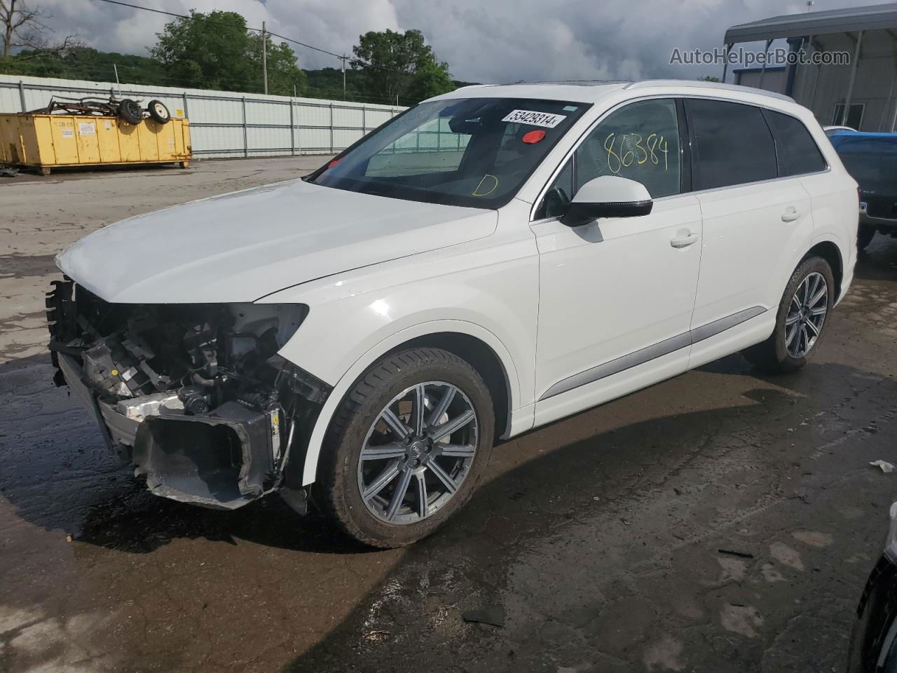 2017 Audi Q7 Premium Plus White vin: WA1LAAF77HD012018