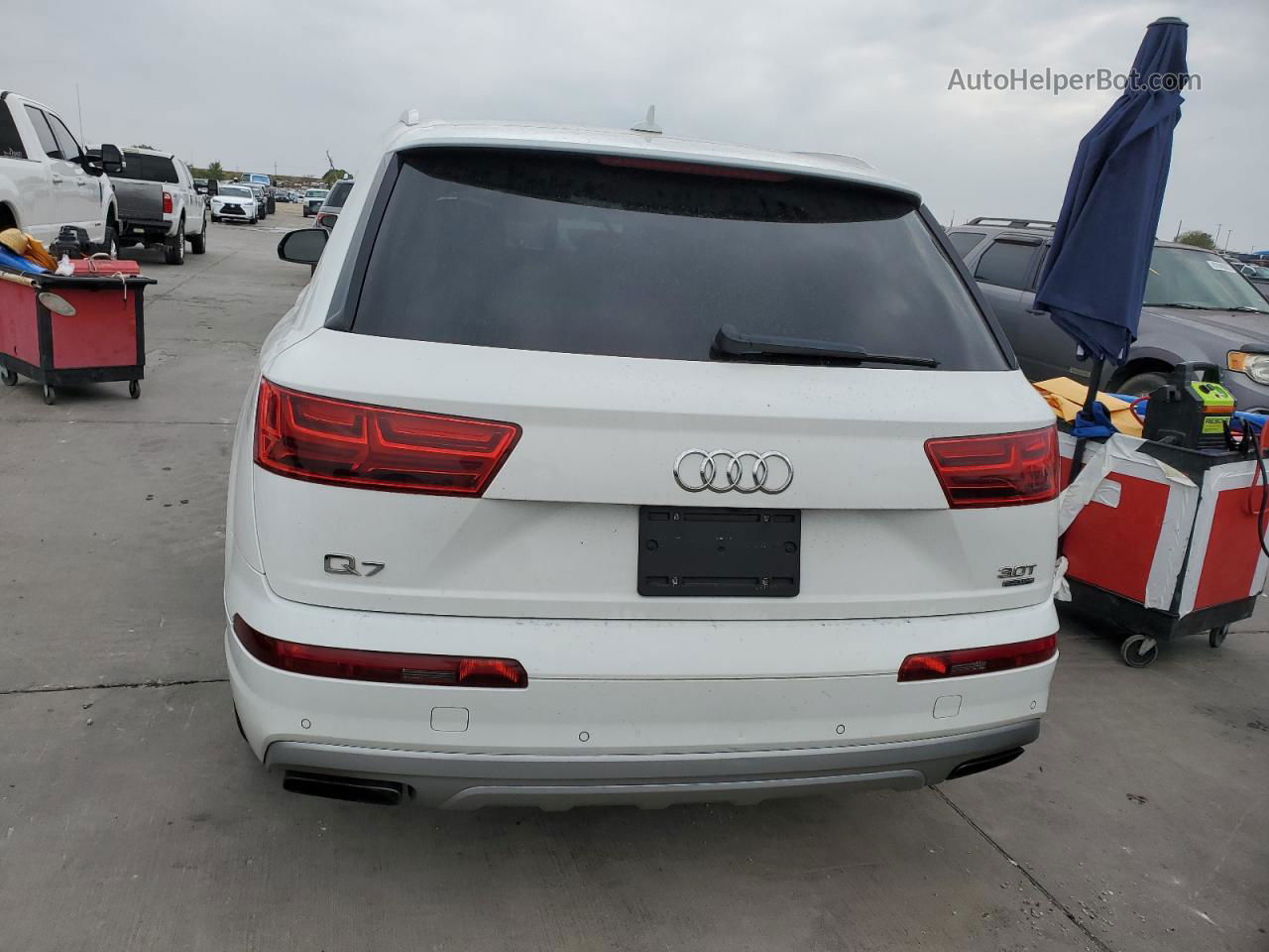 2017 Audi Q7 Premium Plus White vin: WA1LAAF79HD024428