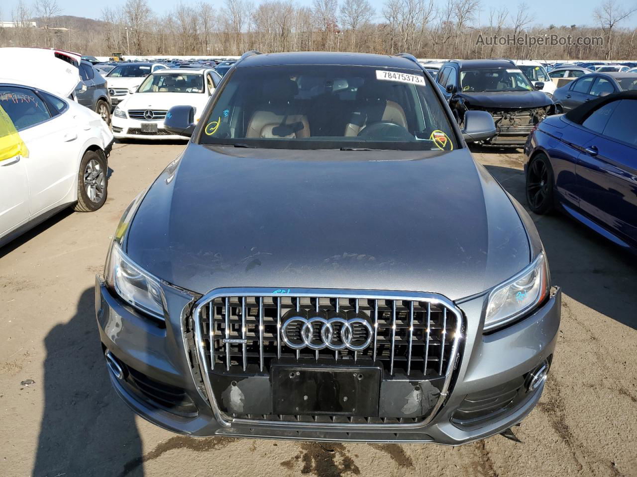 2014 Audi Q5 Premium Plus Gray vin: WA1LFAFP0EA062046