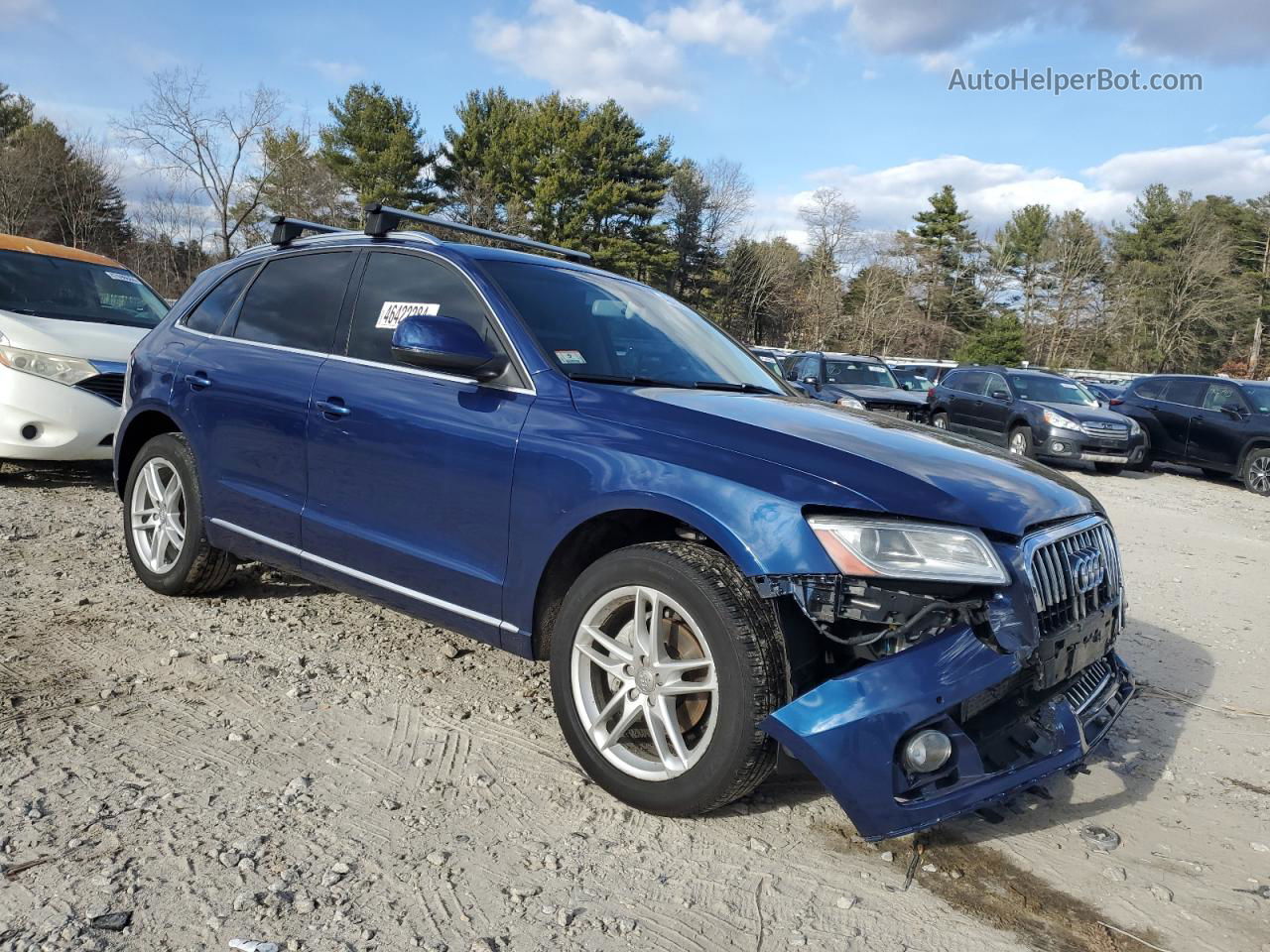 2014 Audi Q5 Premium Plus Blue vin: WA1LFAFP0EA100729