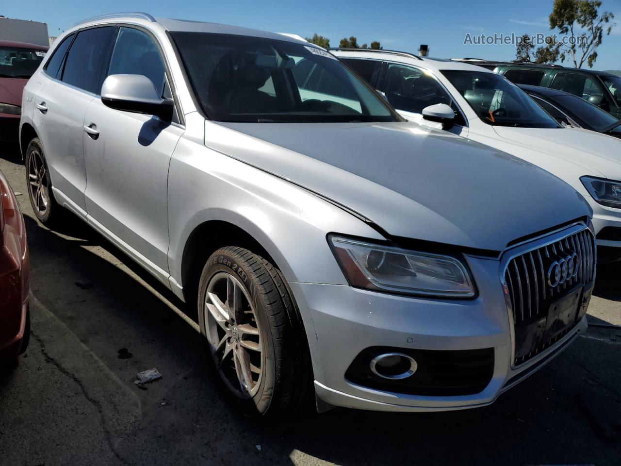 2014 Audi Q5 Premium Plus Серебряный vin: WA1LFAFP1EA013423