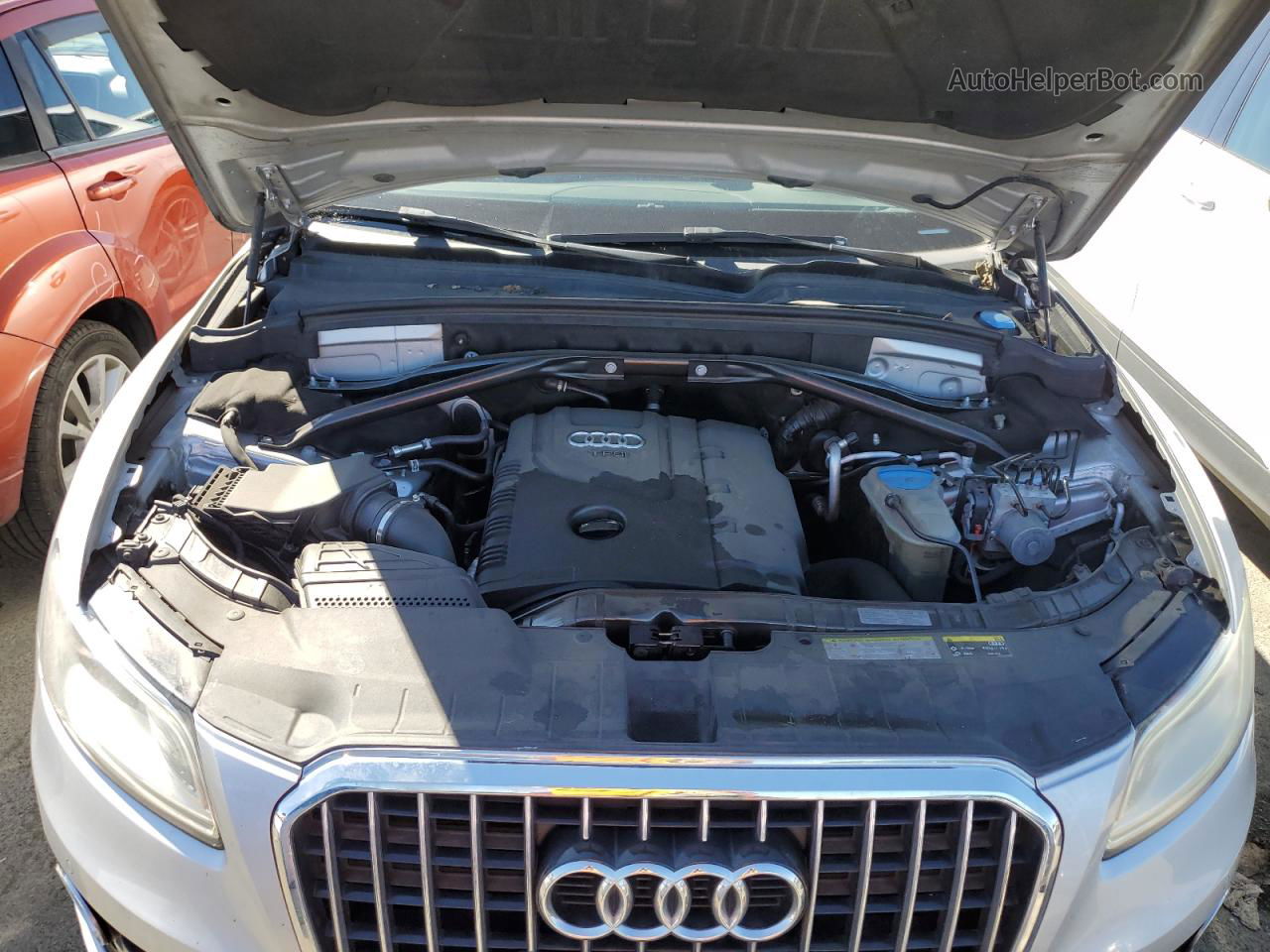 2014 Audi Q5 Premium Plus Серебряный vin: WA1LFAFP1EA013423